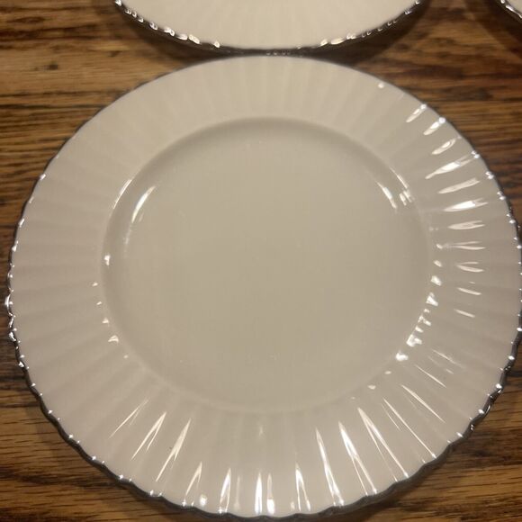 Lenox Special L148 Bread & Butter Plates SET OF FIVE Vintage PLATINUM TRIM! - Picture 4 of 8